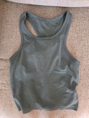 Tidewater Teal Ebb To Street Crop Tank Size 6 Lululemon